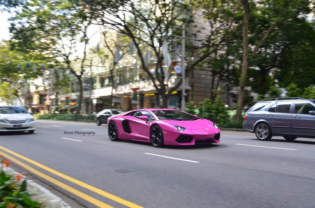 Hot Pink Lamborghini Aventador Looks Quite Good With Matching Calipers.