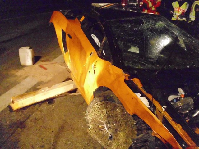 Horrific Gallardo Superleggera Accident After Racing SLS AMG