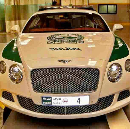 dubai police car bentley continental gt