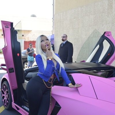 Nicki Minaj's Proper Pink Aventador Roadster Hurts My Eyes