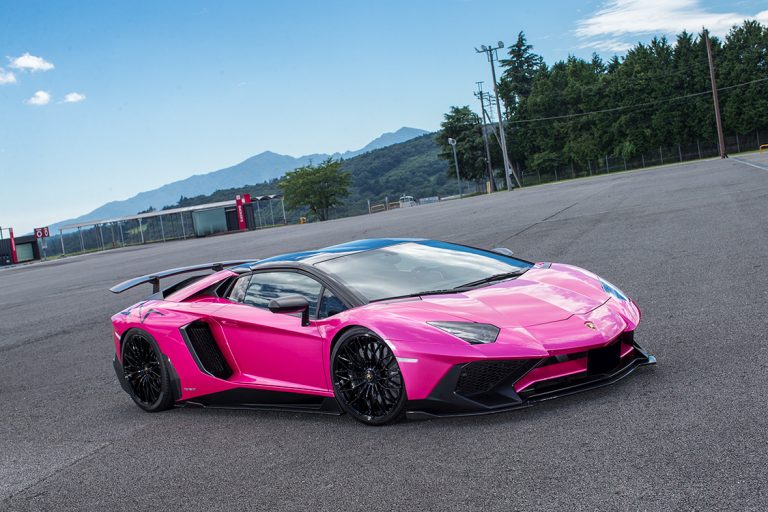 Lamborghini aventador pink