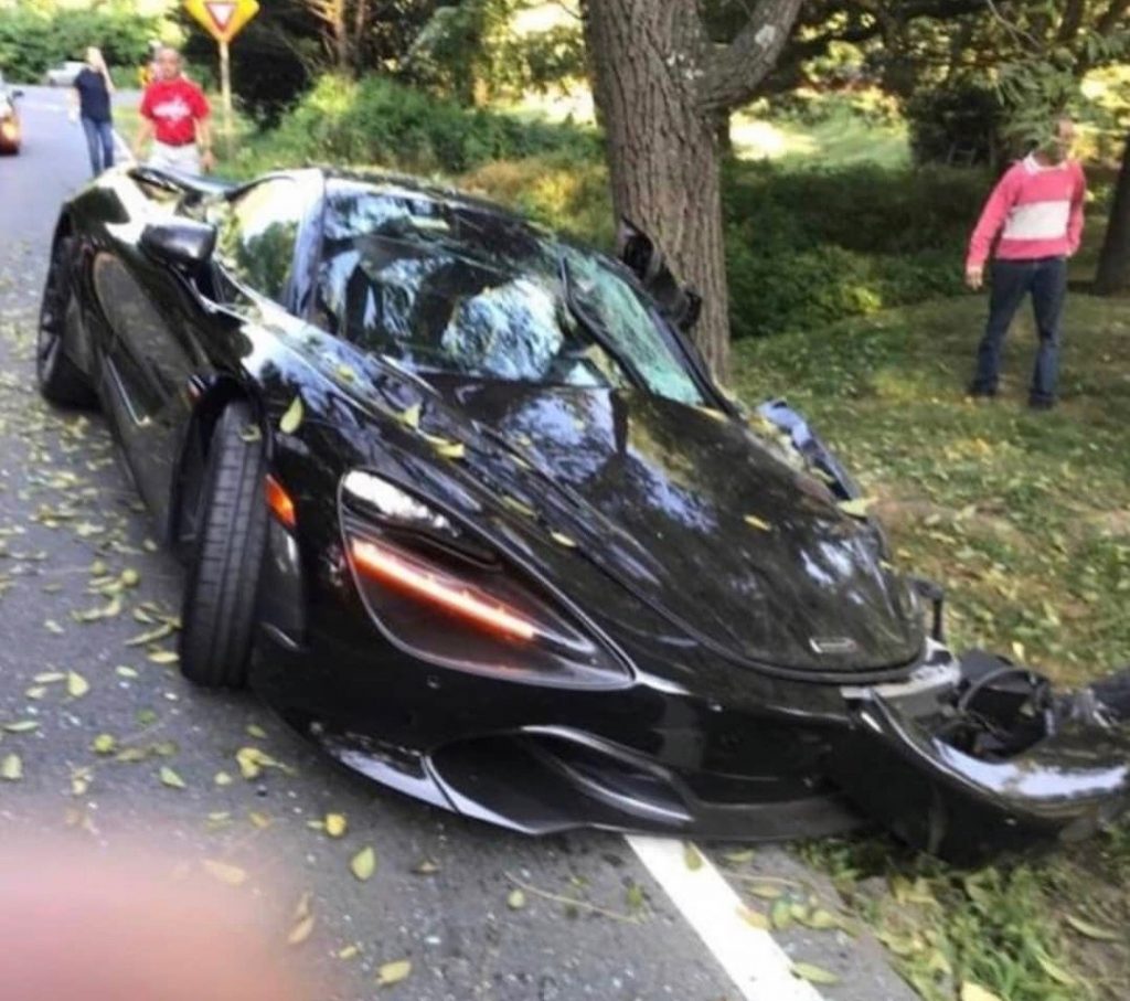 One Day Old Mclaren 720s Crashed And Totaled In Virginia Usa